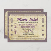 映画のチケット テーマ ポストカード (正面/裏面)