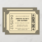 映画のチケット 招待状 (正面/裏面)