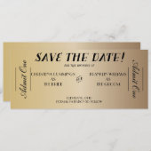 映画のチケット Save the Date 発表（ゴールド） セーブザデート (正面/裏面)