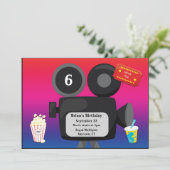 映画のテーマをカスタマイズできる誕生日パーティー 招待状 (スタンド正面)