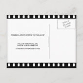 映画のテーマ結婚で日付を保存する 案内ポストカード (裏面)