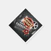 映画のナイトラグジュアリーパーソナライズされた スタンダードカクテルナプキン (角)