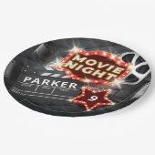 映画のナイトラグジュアリーパーソナライズされた ペーパープレート (アングル)