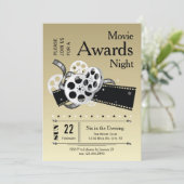 映画のフィルムリール賞パーティー招待状 招待状 (スタンド正面)