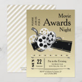 映画のフィルムリール賞パーティー招待状 招待状 (正面/裏面)