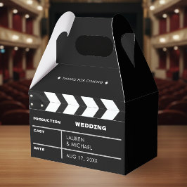 映画のフィルム クレップボード ウェディング サンクス フェイバーボックス