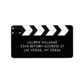 映画のフィルム クレップボード 住所ラベル ラベル (正面)