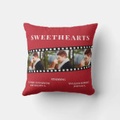 映画のフィルム ストリップの写真 バレンタインデーのプレゼント クッション (裏面)