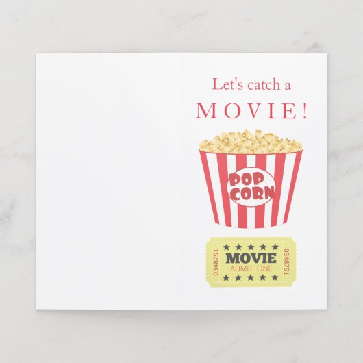 映画のプレイデートの電話アポイントメントC 予約カード (外部開封)