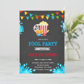 映画のプールパーティーの招待状 招待状 (スタンド正面)