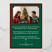 映画のボーダーと写真が入ったクリスマス 箔シーズンカード (裏面)