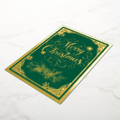 映画のボーダーと写真が入ったクリスマス 箔シーズンカード (回転した状態)