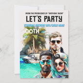 映画のポスタースパイスリラー大人の誕生日イベント 招待状 (正面)