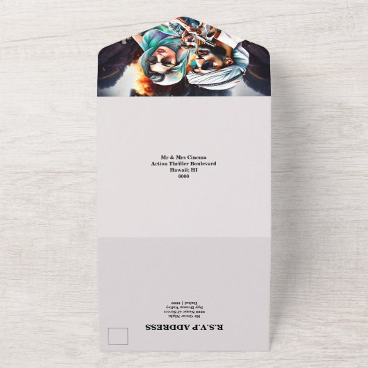 映画のポスタースパイドラマのアラビアのスリラー大人 オールインワン招待状 (外側)