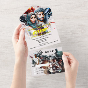 映画のポスタースパイドラマのアラビアのスリラー大人 オールインワン招待状