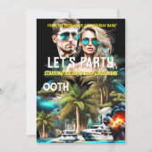 映画のポスタービーチスリラーヨットアドベンチャー大人 招待状 (正面)