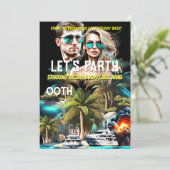 映画のポスタービーチスリラーヨットアドベンチャー大人 招待状 (スタンド正面)