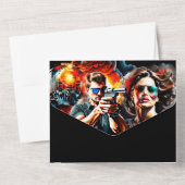 映画のポスター大人の誕生日ディナーイベント オールインワン招待状 (裏面)