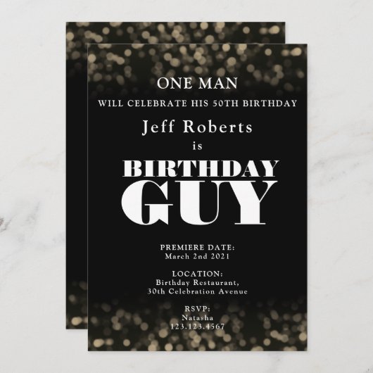 映画のポスター風スタイル 招待状 (正面/裏面)