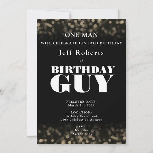 映画のポスター風 招待状 (正面)