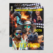 映画のポスターspy adventureメラニンの英雄の写真 招待状 (正面/裏面)