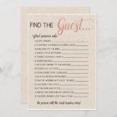 映画のラブソングをマッチさせる ブライダルシャワーゲーム (正面/裏面)