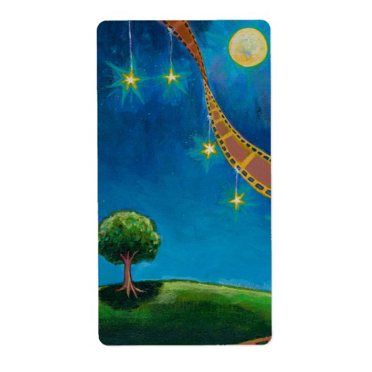 映画の写真アートおもしろいの風景絵画の ラベル (正面)