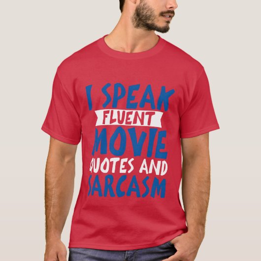 映画の名言と皮肉が流暢に話せる家族 Tシャツ (正面)