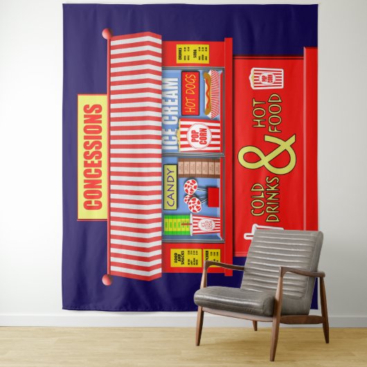 映画の売店での食べ物と飲み物 タペストリー (インサイチュ)