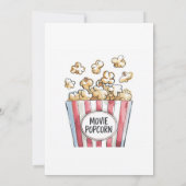 映画の夜とポップコーンキッドの誕生日パーティー 招待状 (裏面)