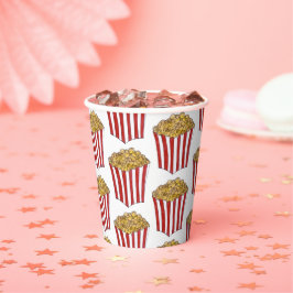 映画の夜のそりのバター付きポップコーンタブ 紙コップ