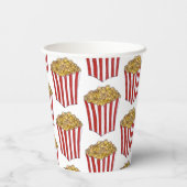 映画の夜のそりのバター付きポップコーンタブ 紙コップ (裏面)