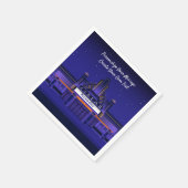 映画の夜のシネマシアターマーケのパーソナライズ スタンダードカクテルナプキン (角)