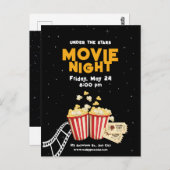 映画の夜のチラシ,映画の夜の誕生日パーティー ポストカード (正面/裏面)