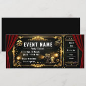 映画の夜のパーティーチケット 招待状 (正面/裏面)