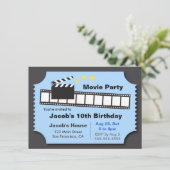 映画の夜のパーティー、誕生日パーティー 招待状 (スタンド正面)