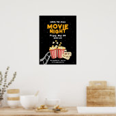 映画の夜のフライヤー、映画の夜の誕生日パーティー ポスター (キッチン)