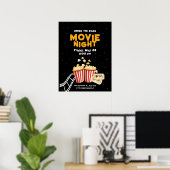 映画の夜のフライヤー、映画の夜の誕生日パーティー ポスター (ホームオフィス)