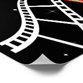 映画の夜のフライヤー、映画の夜の誕生日パーティー ポスター (角)