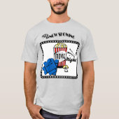 映画の夜のロゴとグラフィックTシャツ  Tシャツ (正面)