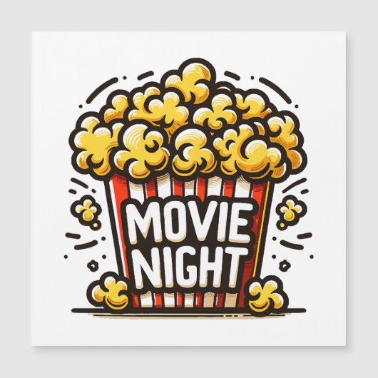 映画の夜の喜び 遊び心のあるポップコーン (正面)