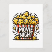 映画の夜の喜び 遊び心のあるポップコーン エンクロージャーカード (裏面)