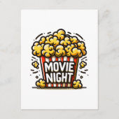 映画の夜の喜び 遊び心のあるポップコーン エンクロージャーカード (正面)