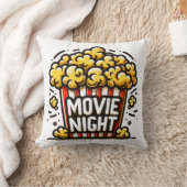 映画の夜の喜び 遊び心のあるポップコーン クッション (ブランケット)