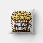 映画の夜の喜び 遊び心のあるポップコーン クッション (正面)