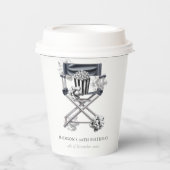 映画の夜の大人の誕生日 パーソナライズされた 紙コップ (正面)