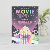 映画の夜の招待状 | 映画の誕生日招待状 招待状 (スタンド正面)