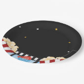 映画の夜の裏庭パーティー·ポップコーン·シアター ペーパープレート (アングル)