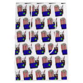 映画の夜の誕生パーティー   ミディアムペーパーバッグ (裏面)