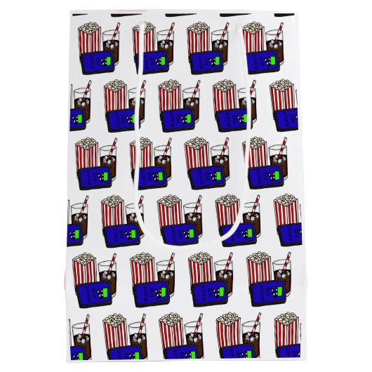 映画の夜の誕生パーティー   ミディアムペーパーバッグ (裏面)